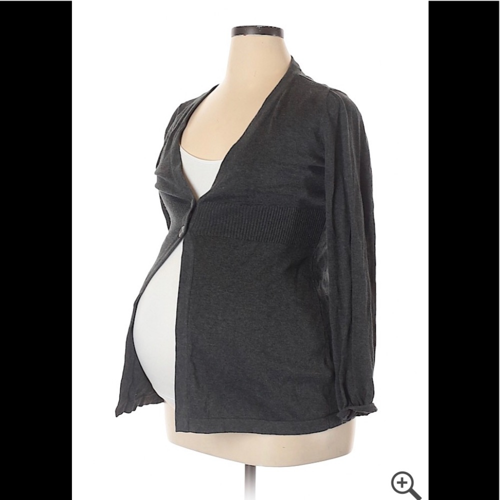 Maternity gray cardigan